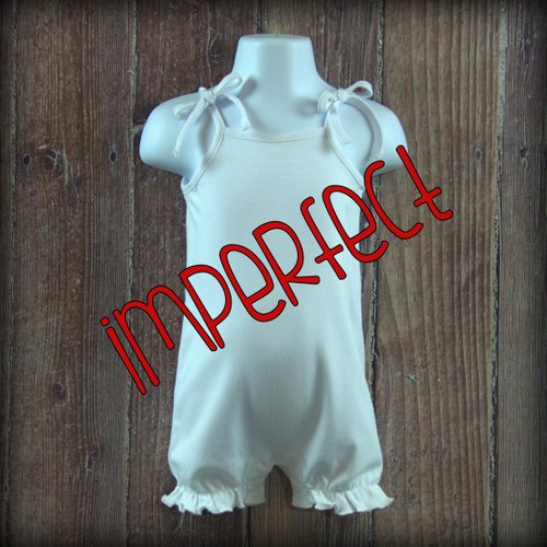 IMPERFECT Blank Girly Tie Top Bubble Romper